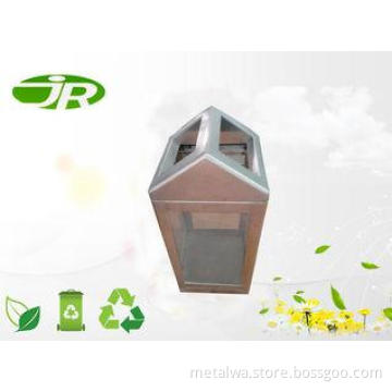 Stainless Steel Large Transparent Trash Can Rectangular Sta